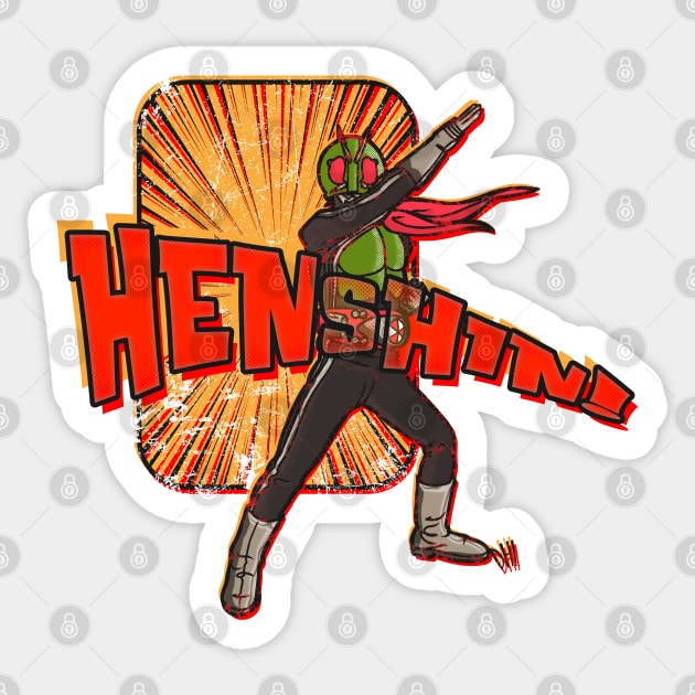 Henshin Hero 1971 v2 Sticker by Doc Multiverse Designs